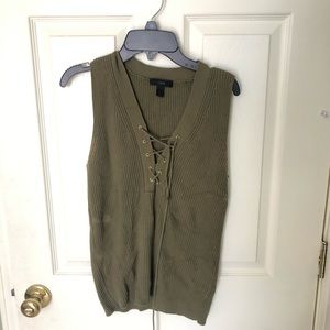 J.Crew Olive Sweater Tank **minor discoloration**